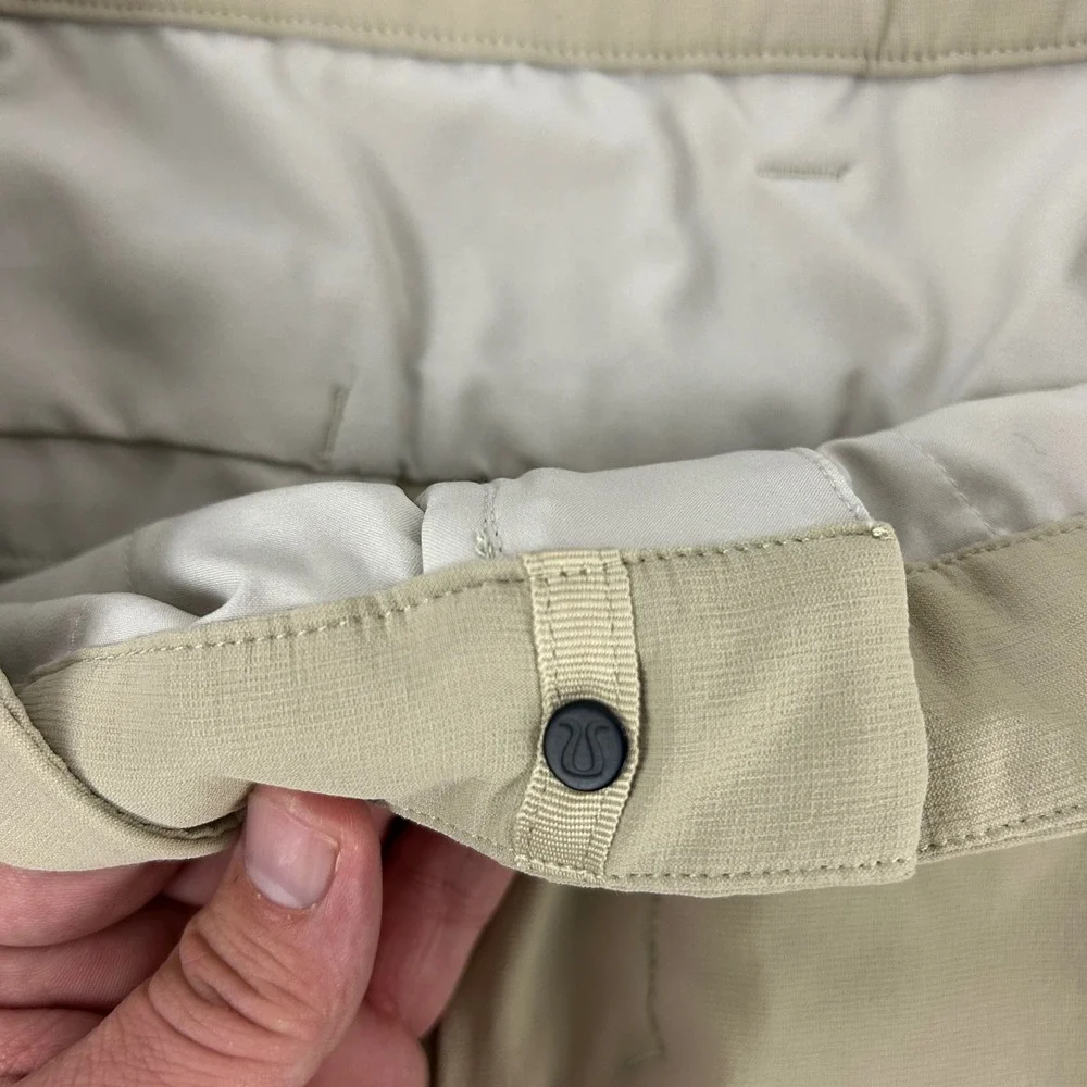 Lululemon ABC Pants 38x32 Mens‎ Khaki Slim Fit Technical Performance Golf Casual